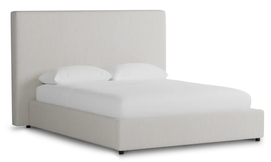 Grayton Lucy Light Beige 54" Upholstered Platform Bed Grayton Lucy Light Beige 54" Upholstered Platform Bed