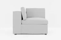 Destin Suave Gray Fabric Corner Chair