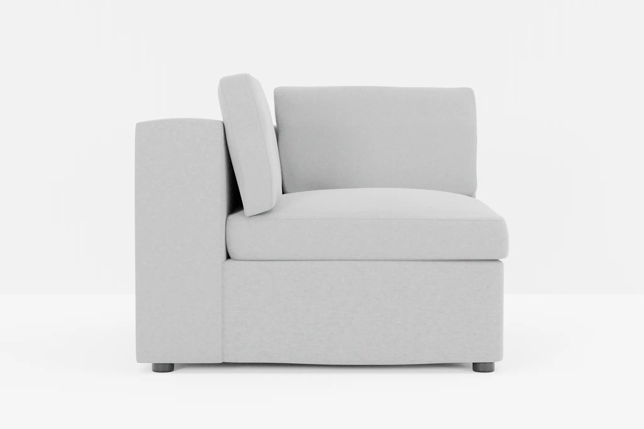 Destin Suave Gray Fabric Corner Chair Destin Suave Gray Fabric Corner Chair