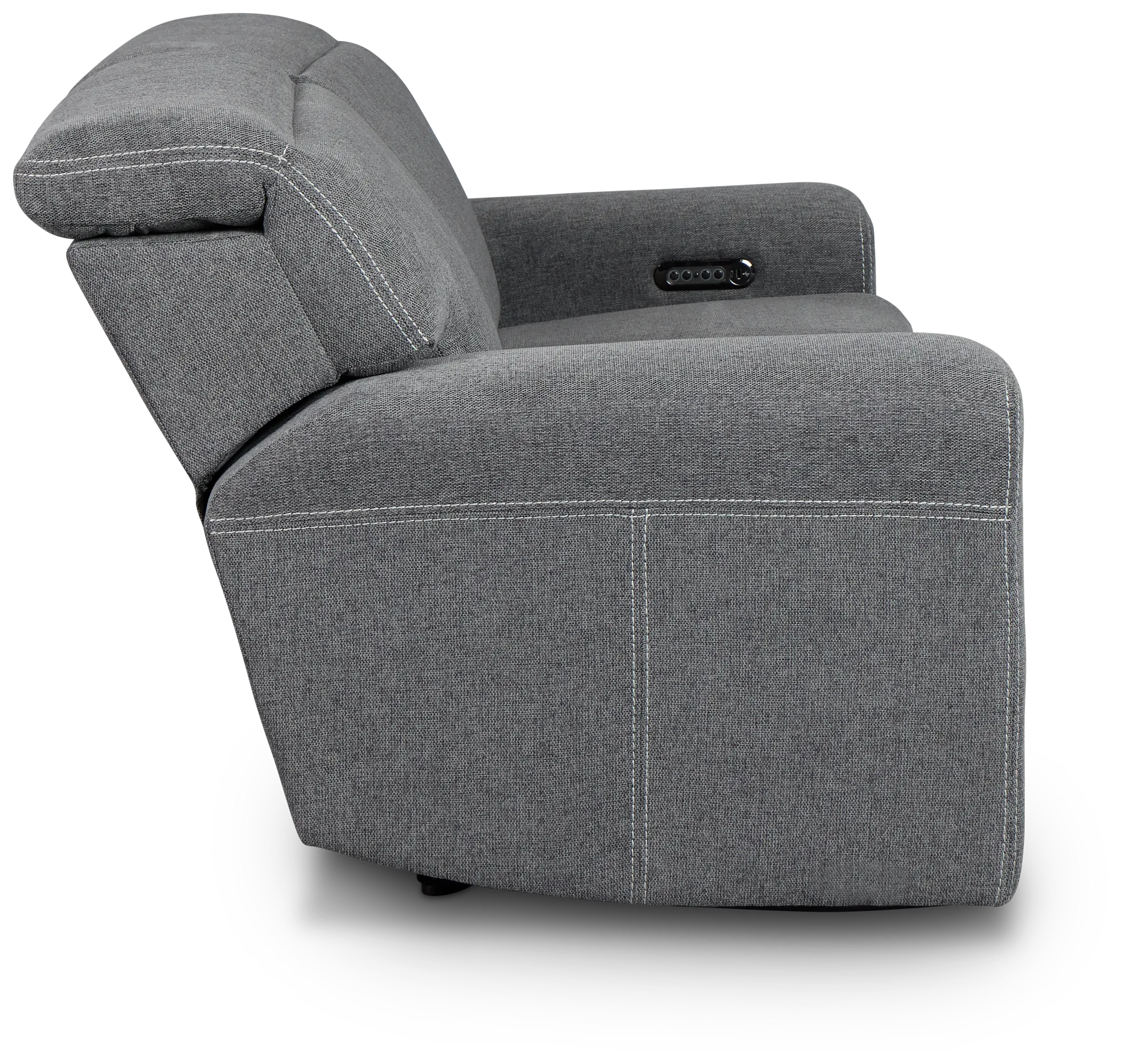 Callum Dark Gray Fabric 2-piece Modular Power Reclining Sofa