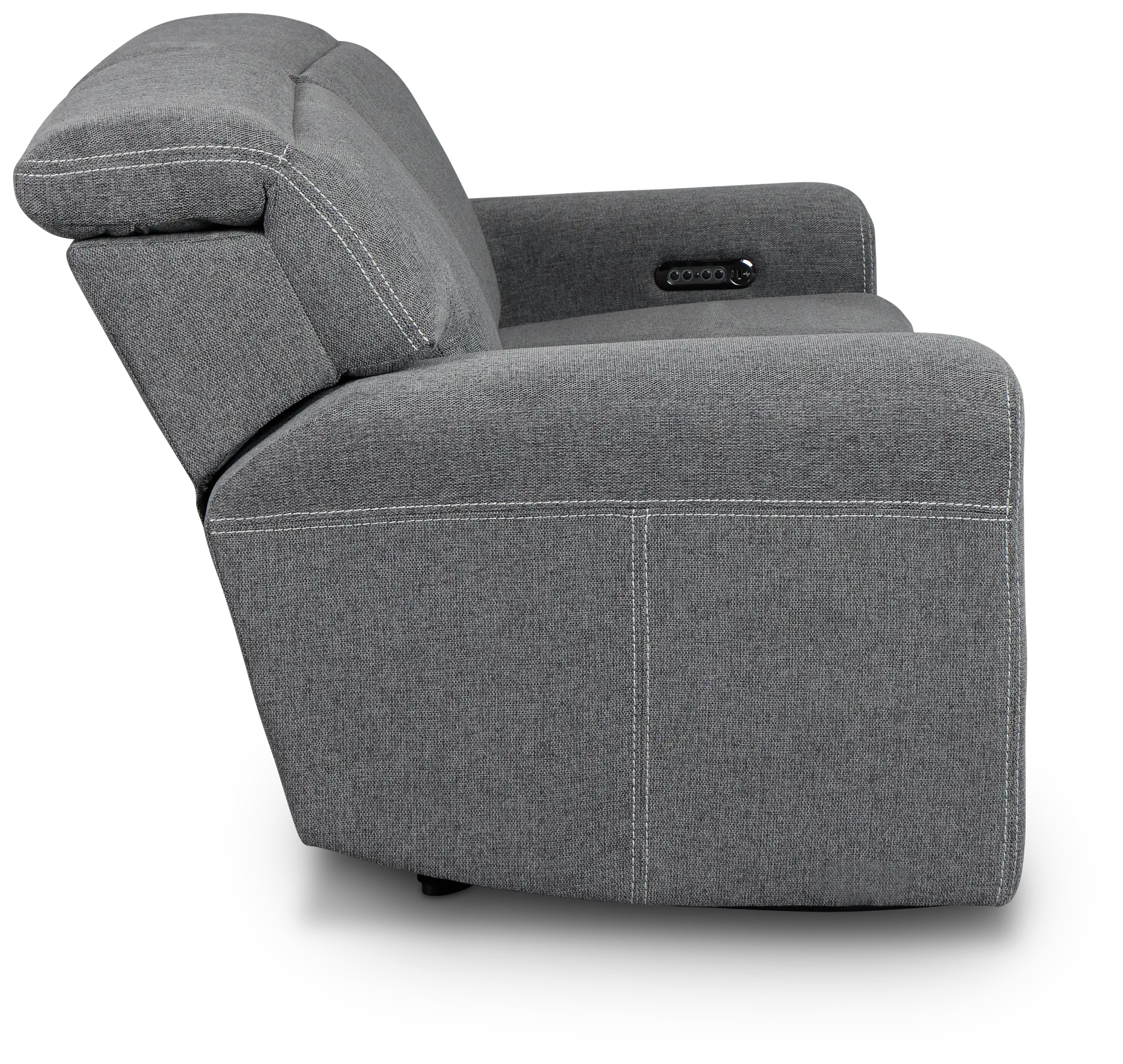 Callum Dark Gray Fabric 2-piece Modular Power Reclining Sofa Callum Dark Gray Fabric 2-piece Modular Power Reclining Sofa