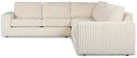 Charlie Ivory Fabric Medium Two-arm Sectional