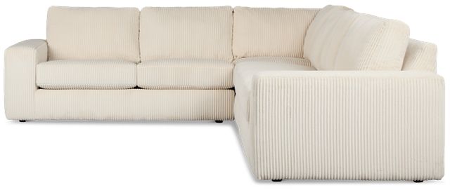 Charlie Ivory Fabric Medium Two-arm Sectional