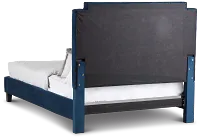 Whitney Dark Blue Uph Platform Bed