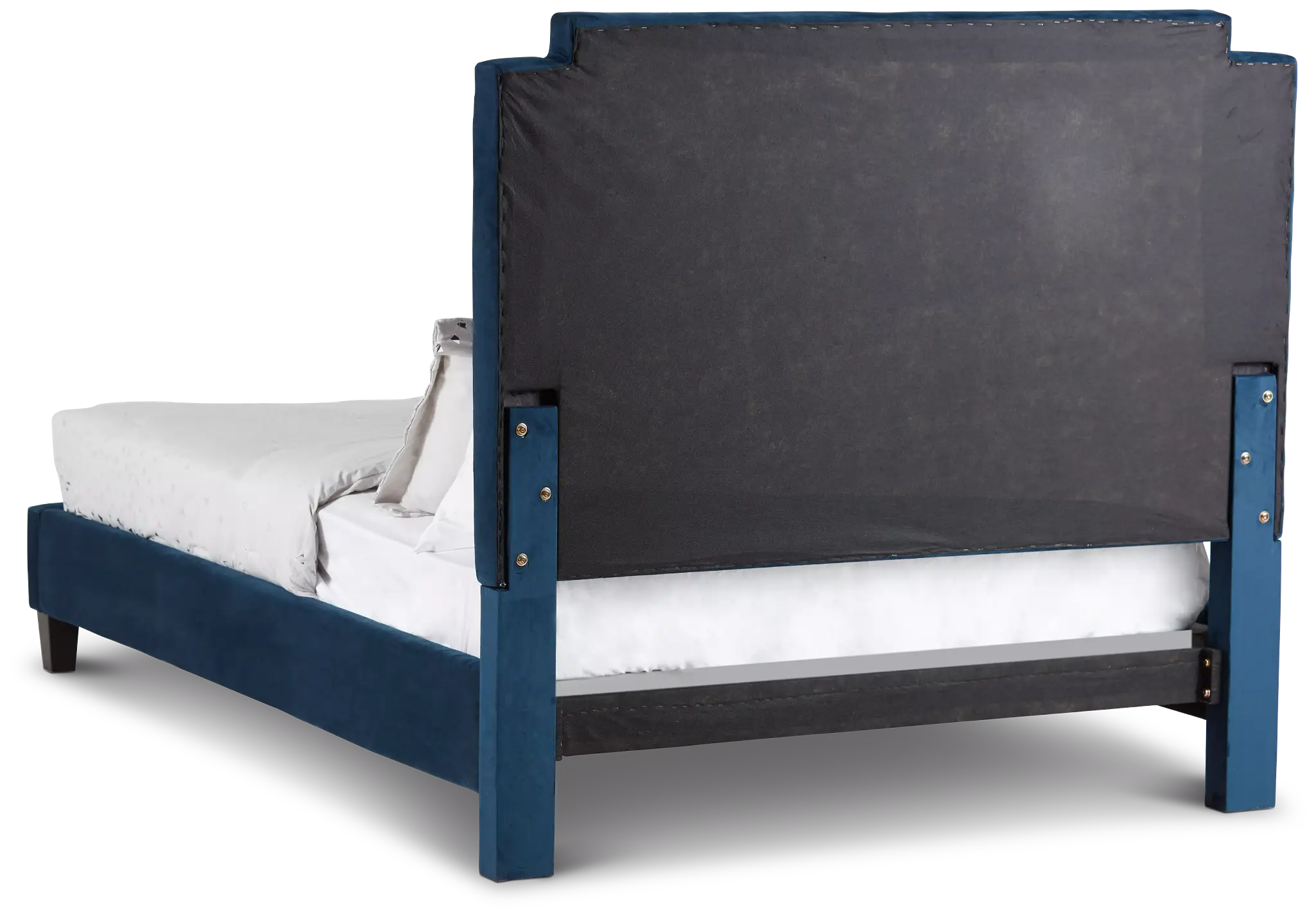 Whitney Dark Blue Uph Platform Bed Whitney Dark Blue Uph Platform Bed