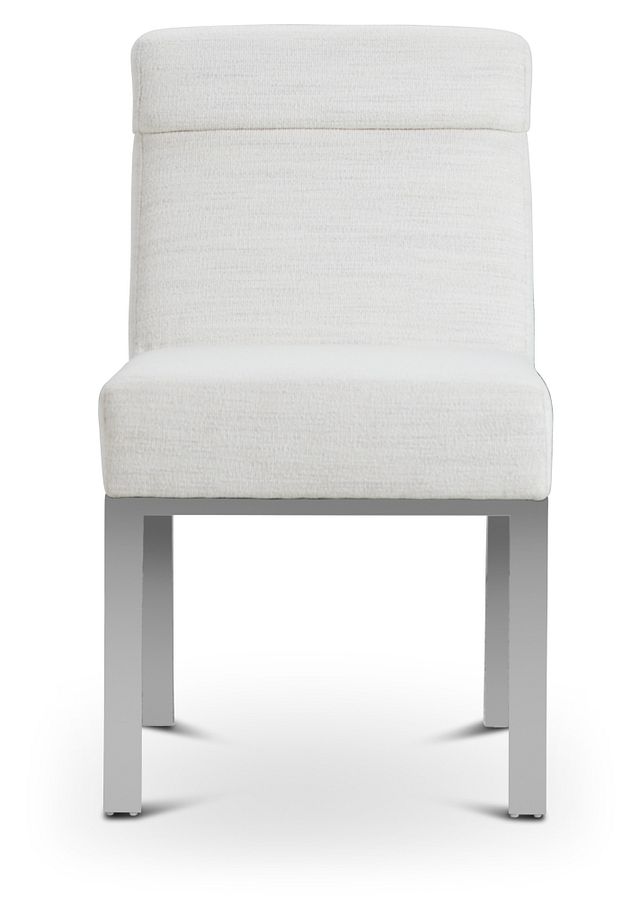 Ocean Drive White Metal Upholstered Side Chair (3)