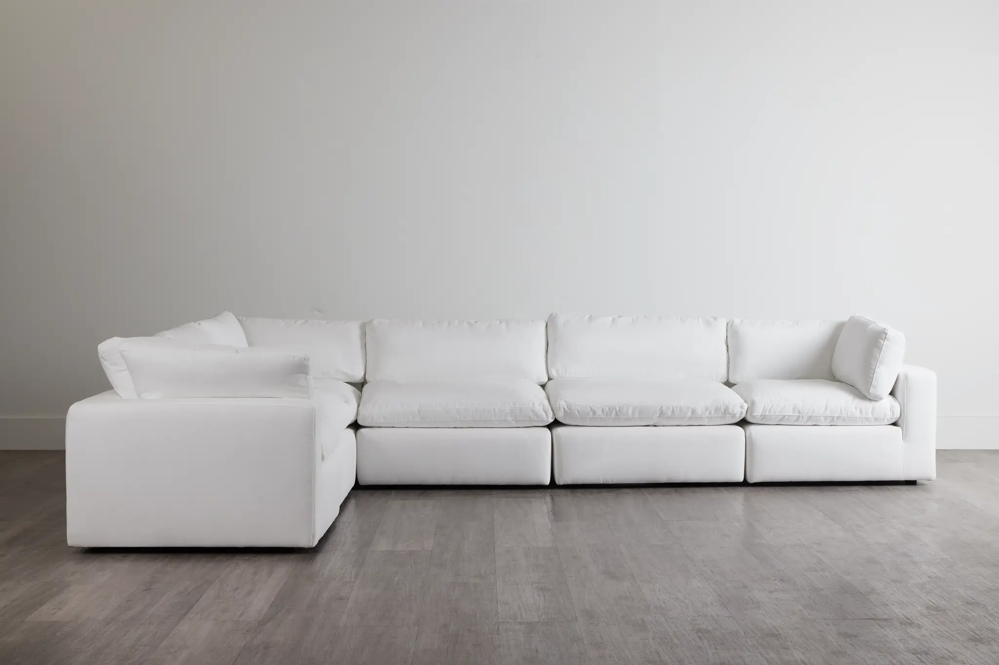 Grant White Fabric 6-piece Modular Sectional Grant White Fabric 6-piece Modular Sectional