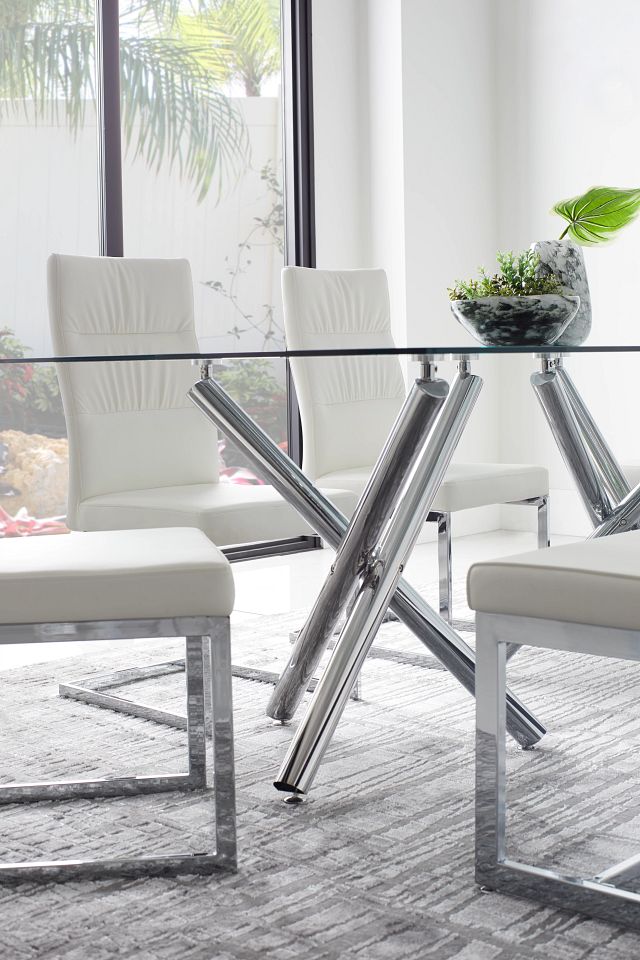 Quincy Gray Glass Table