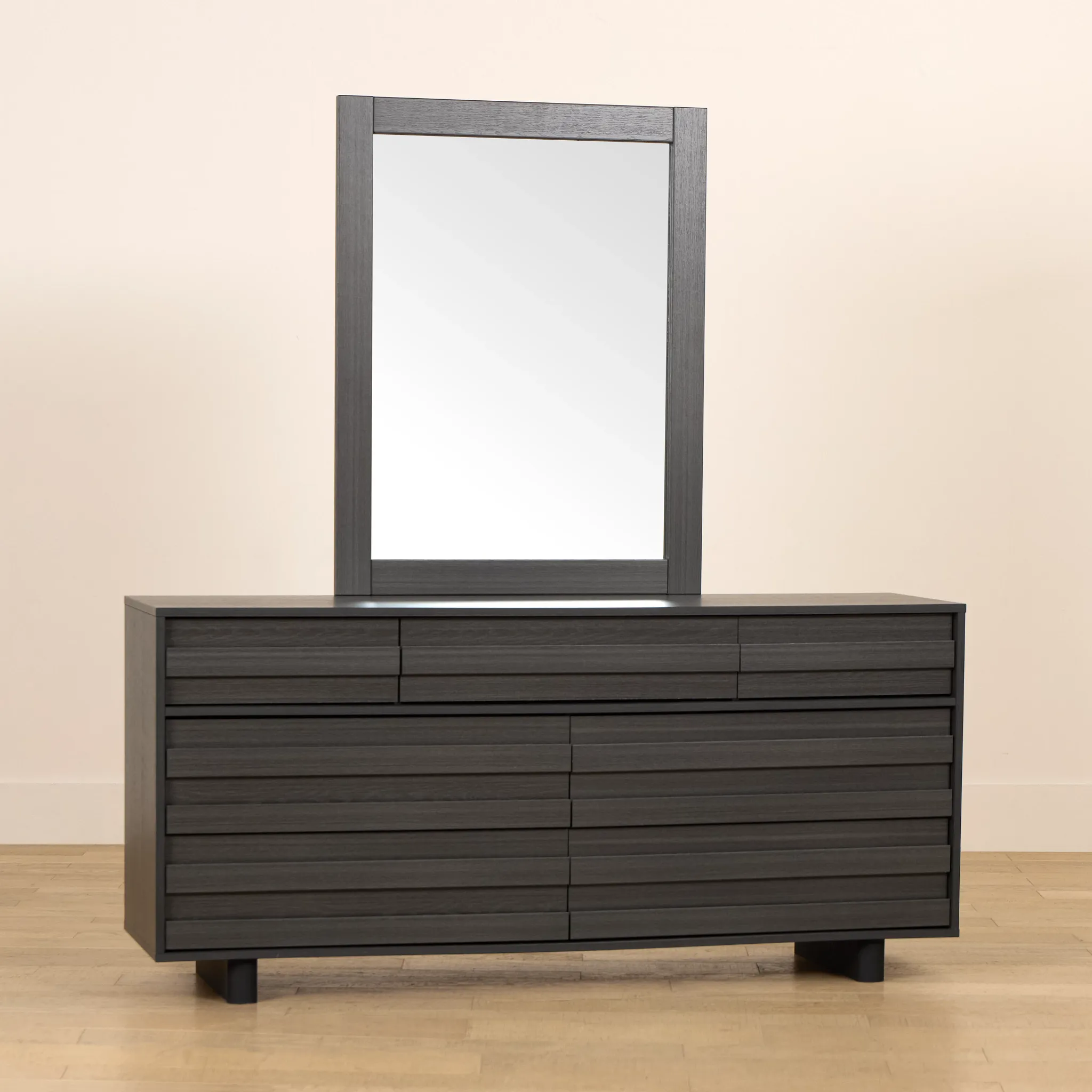 Everett Gray Dresser & Mirror