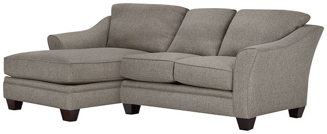 Avery Dark Gray Fabric Left Chaise Sectional