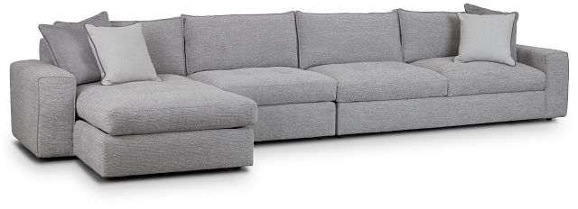 Nest Gray Fabric Small Left Chaise Sectional (1)