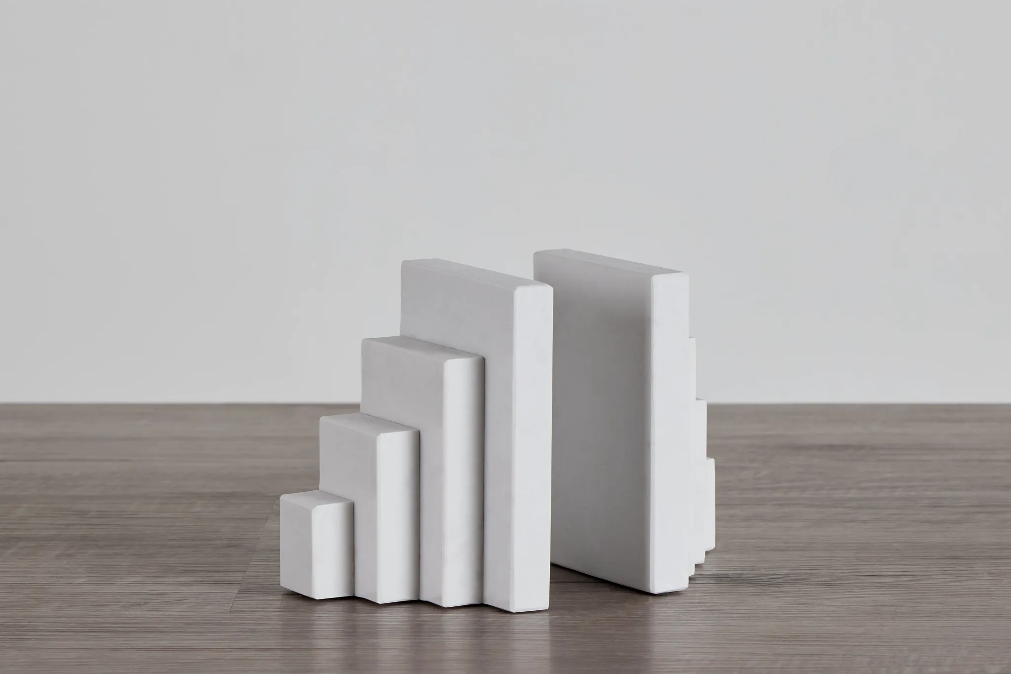 Erie White Marble Bookends
