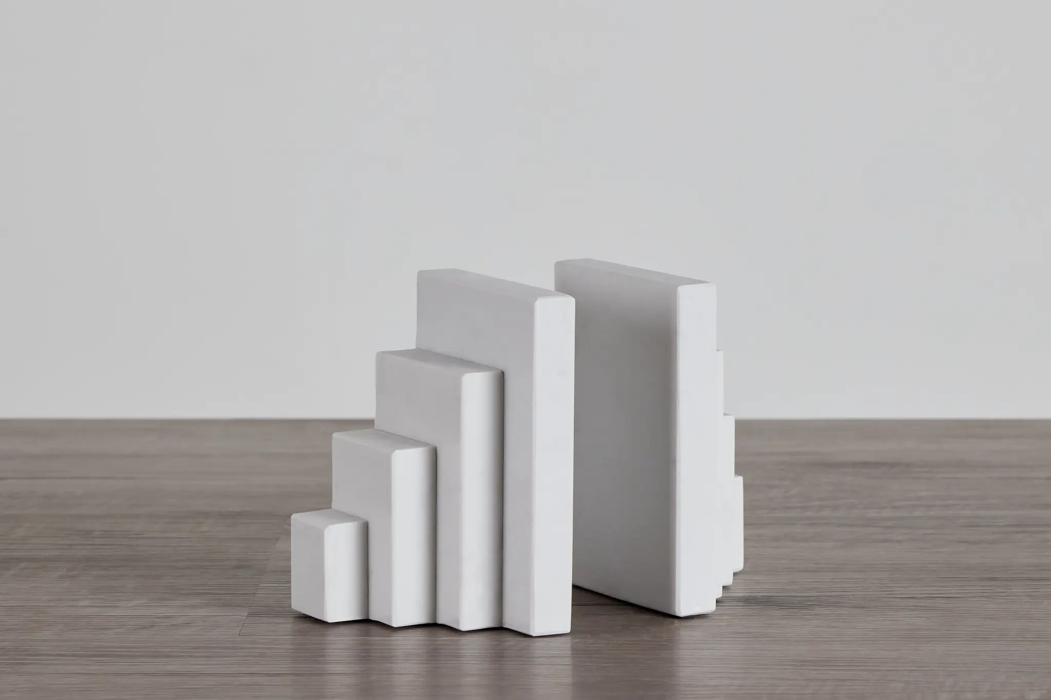 Erie White Marble Bookends Erie White Marble Bookends