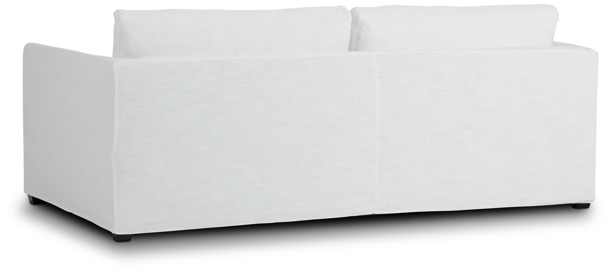 Willow 89" White Fabric Sofa