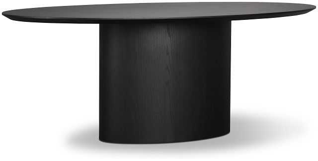 Nomad Black 78" Oval Table