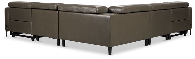 Ava Dark Gray Micro Small Two-arm Power Reclining Sectional