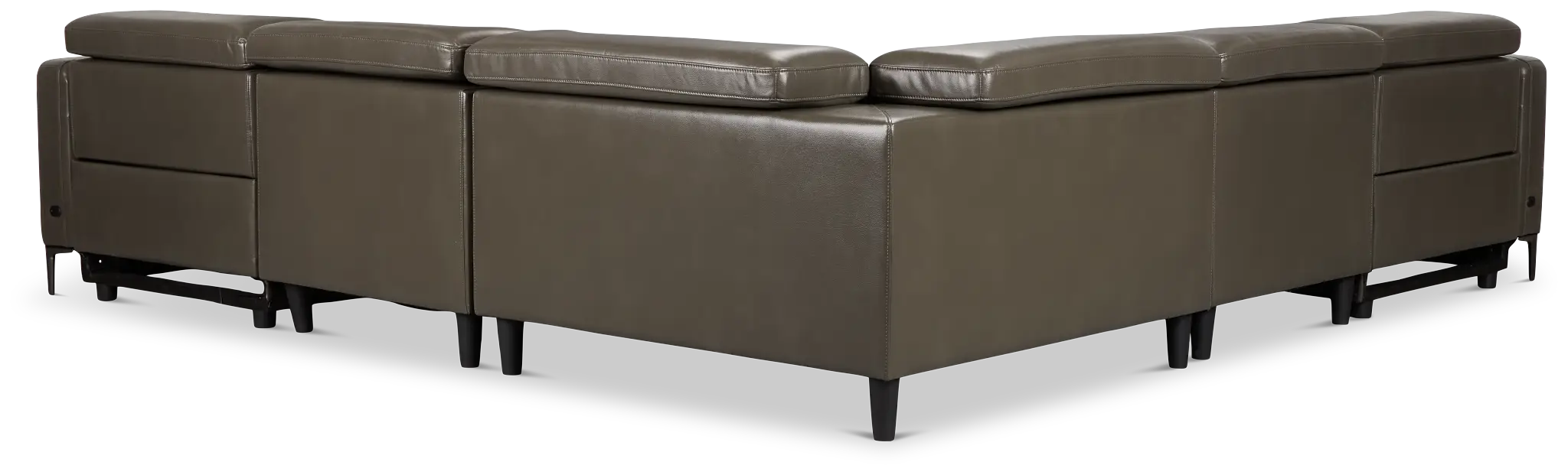 Ava Dark Gray Micro Small Two-arm Power Reclining Sectional Ava Dark Gray Micro Small Two-arm Power Reclining Sectional