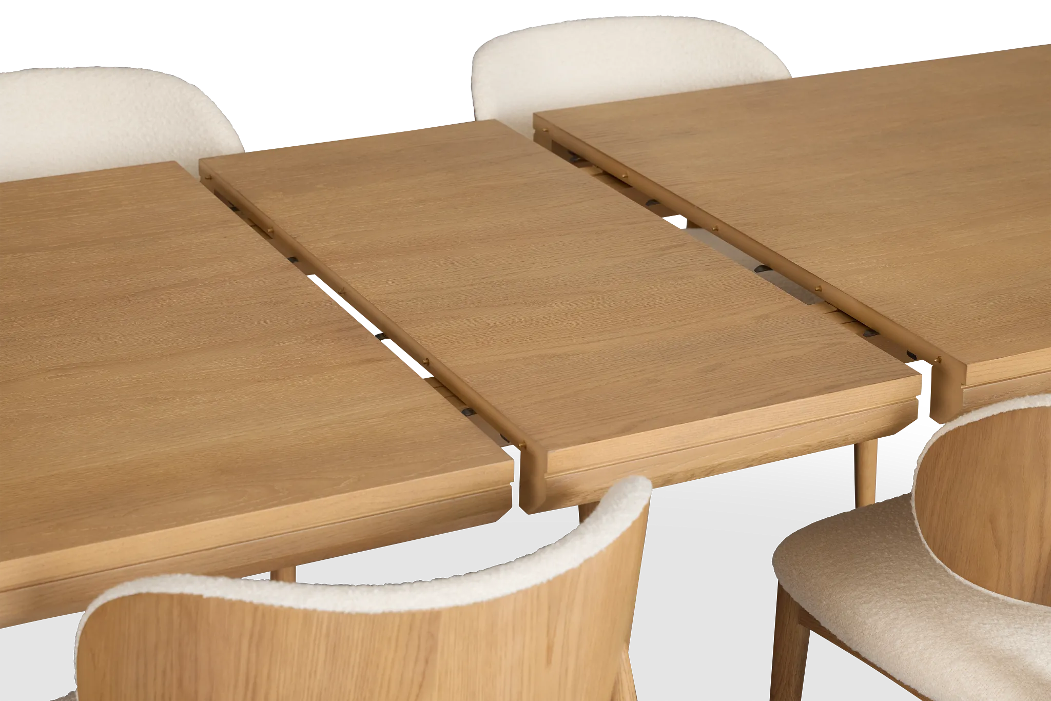 Gables Light Tone Rect Table & 4 Upholstered Chairs