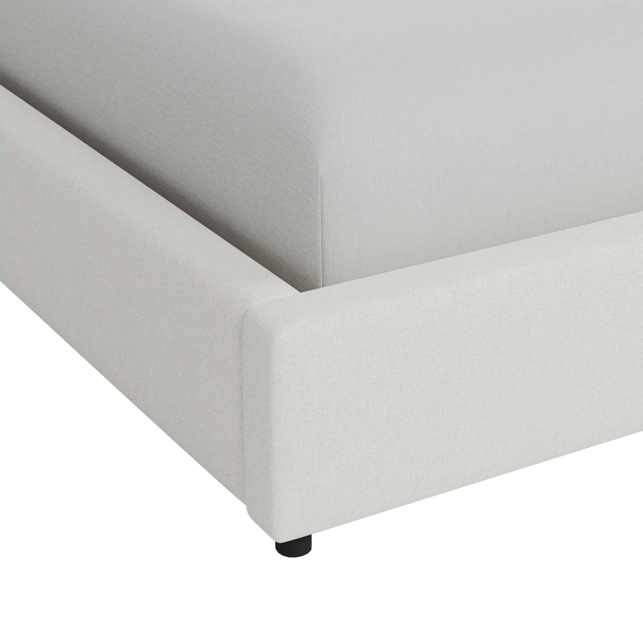 Grayton Elite Ivory 44" Upholstered Platform Bed