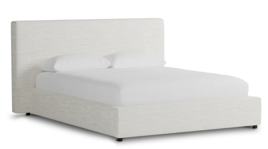 Grayton Maguire Ivory 44" Upholstered Platform Bed