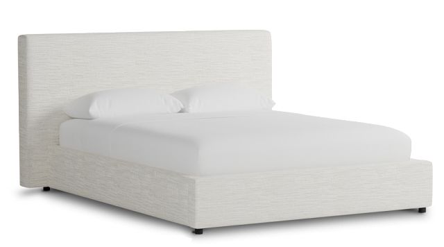 Grayton Maguire Ivory 44" Upholstered Platform Bed