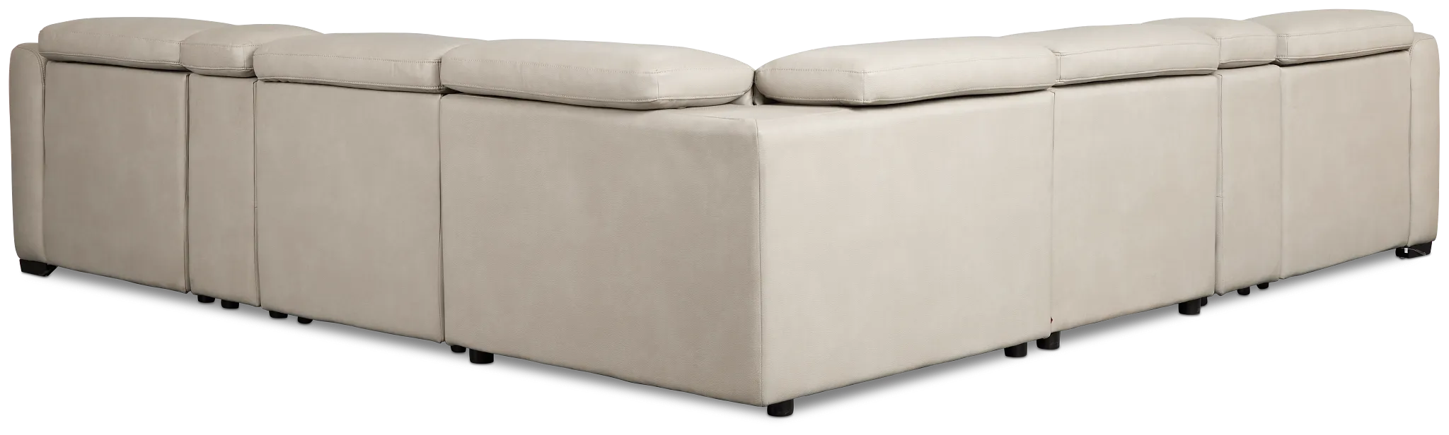 Melody Light Gray Micro Large Triple Power Reclining Two-arm Sectional