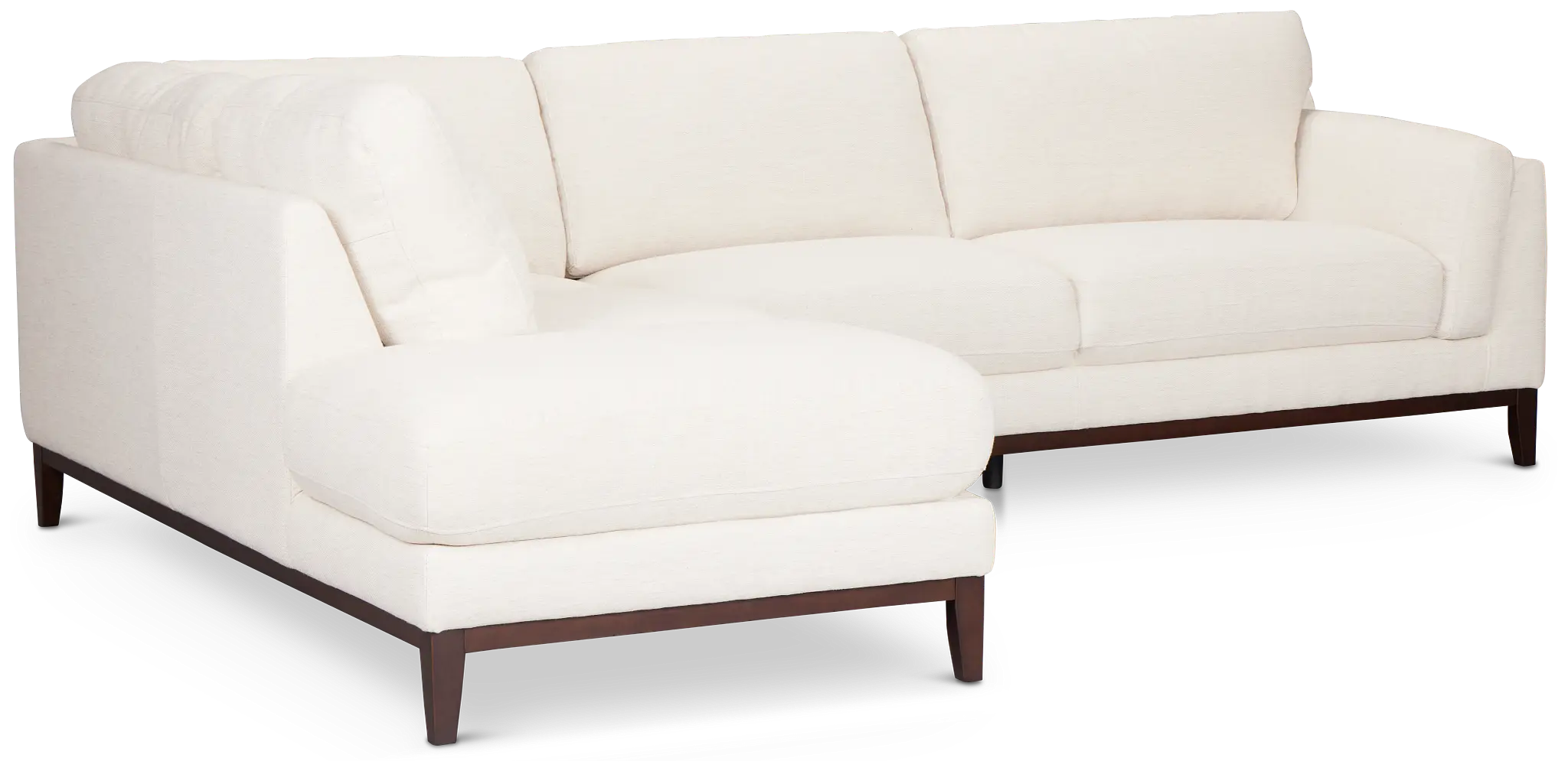 Wesley Light Beige Fabric Small Left Bumper Sectional Wesley Light Beige Fabric Small Left Bumper Sectional