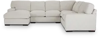 Veronica White Down Medium Left Chaise Sectional