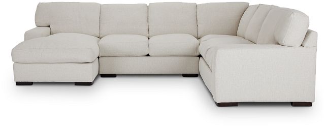Veronica White Down Medium Left Chaise Sectional (5)