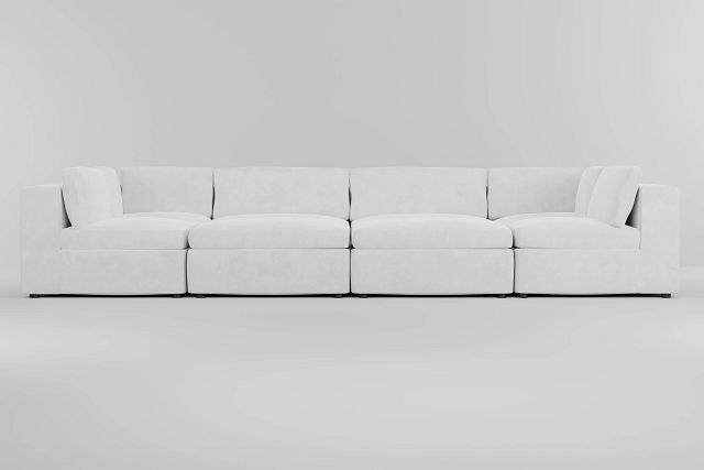 Destin Peyton White Fabric 8-piece Pit Sectional