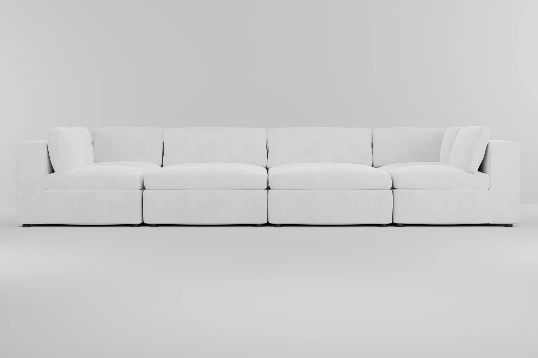 Destin Peyton White Fabric 8-piece Pit Sectional