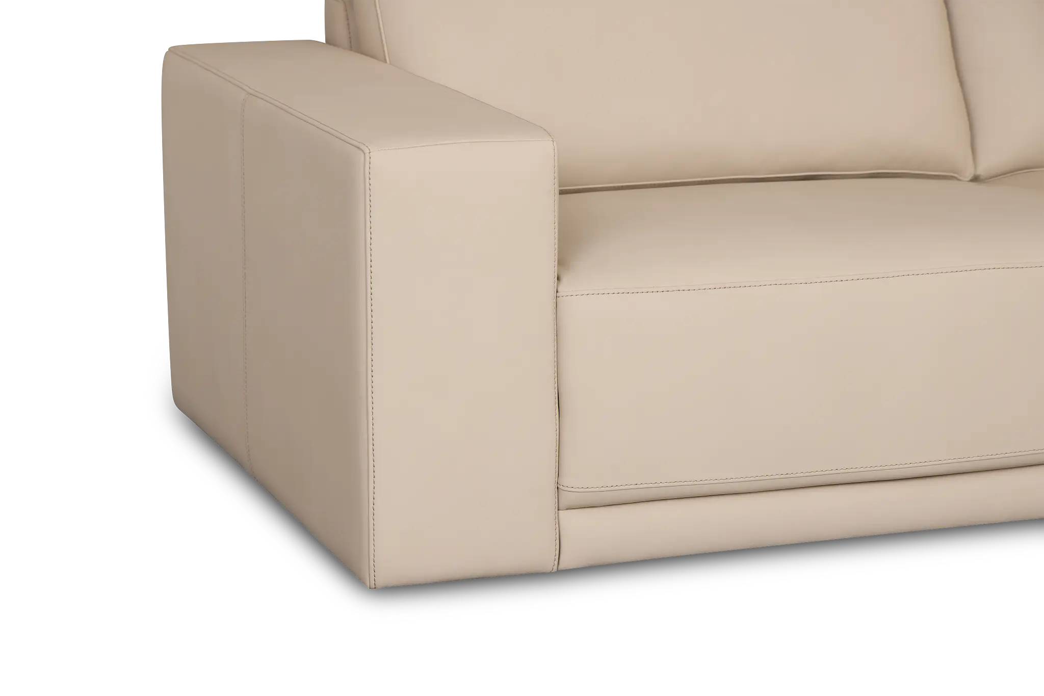 Kellan Ivory Leather Medium Two-arm Sectional Kellan Ivory Leather Medium Two-arm Sectional
