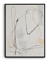 Nessie Ivory Framed Canvas Wall Art