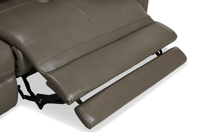 Ava Dark Gray Micro Left Chaise Power Reclining Sectional