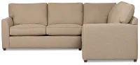 Tate Brown Fabric Medium 2-arm Right Facing Sleeper Sectional