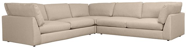 Harper Khaki Fabric Two-arm Sectional