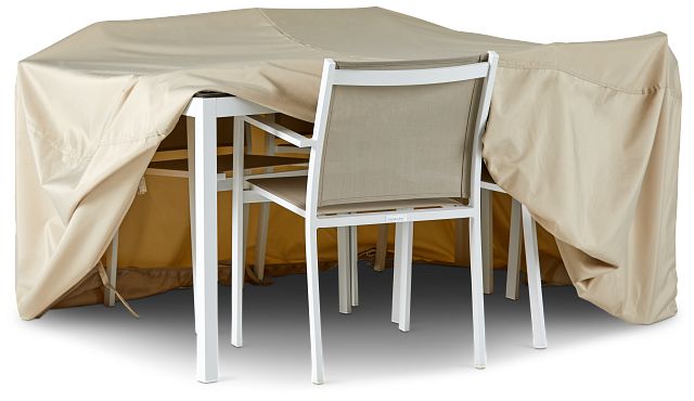 Khaki Small Table & 4 Chairs Outdoor Cover