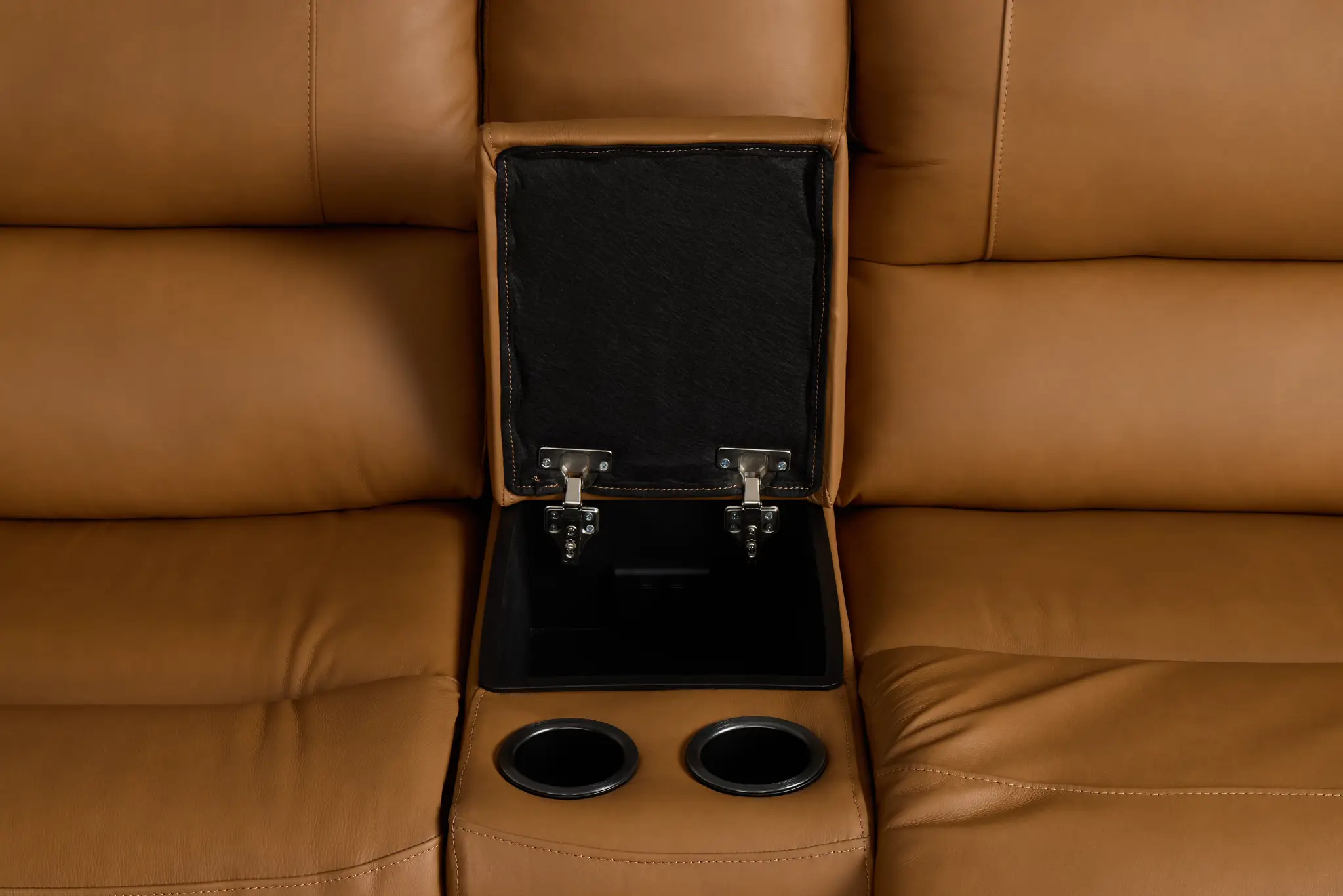 Summit Light Brown Lthr/vinyl Medium Dual Power 2-arm Reclining Sectional Summit Light Brown Lthr/vinyl Medium Dual Power 2-arm Reclining Sectional