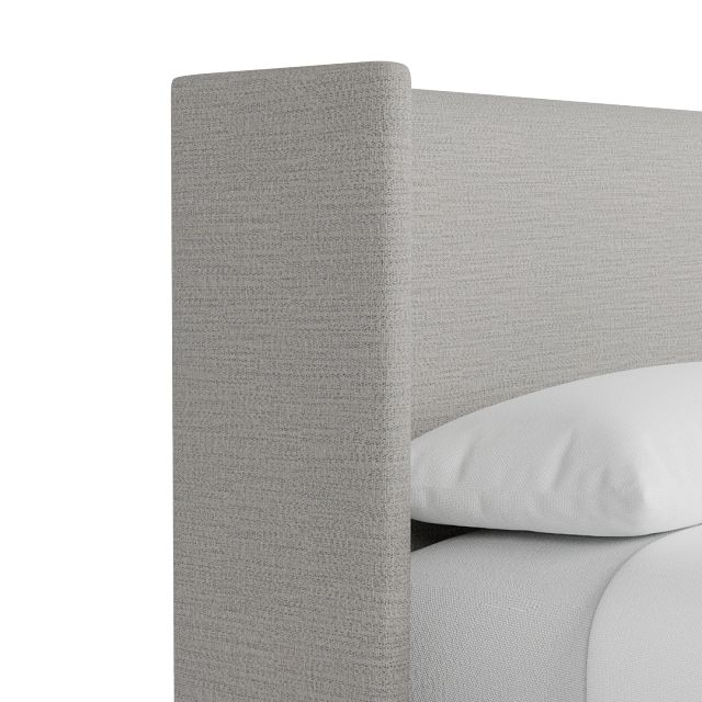 Captiva Maguire Gray 48" Upholstered Shelter Bed