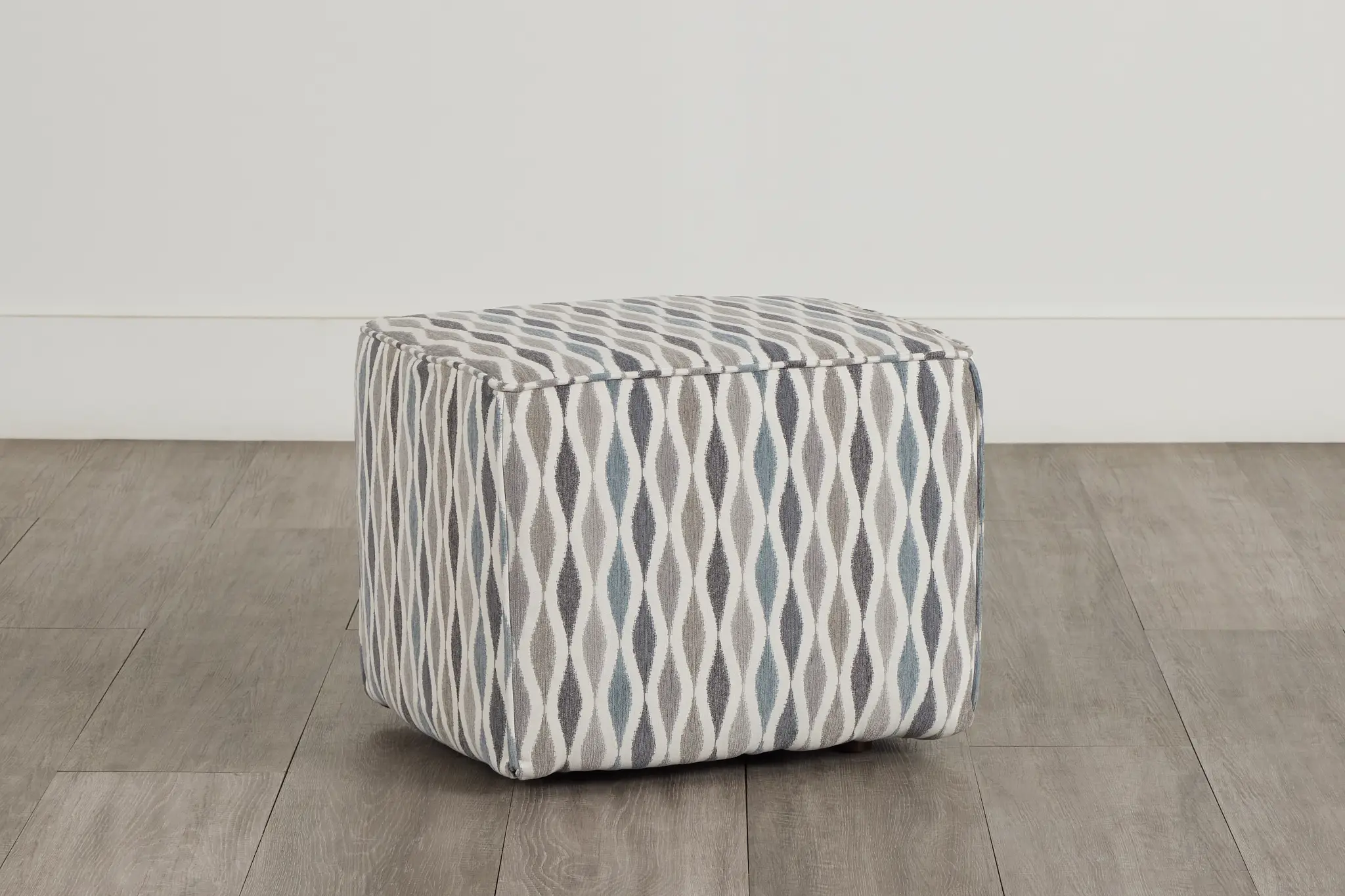 Ohgee Blue Fabric Accent Pouf Ohgee Blue Fabric Accent Pouf