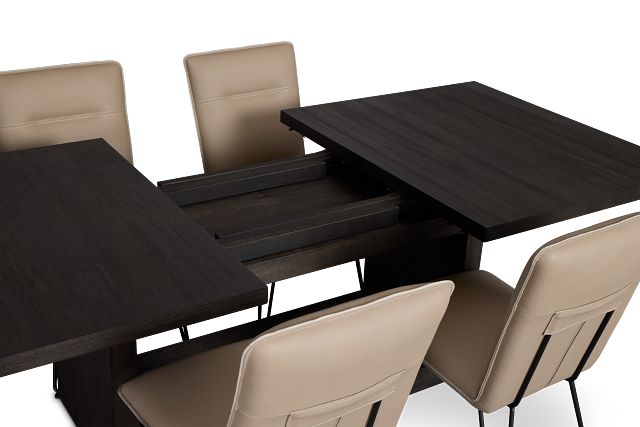 Madden Taupe Table & 4 Upholstered Chairs