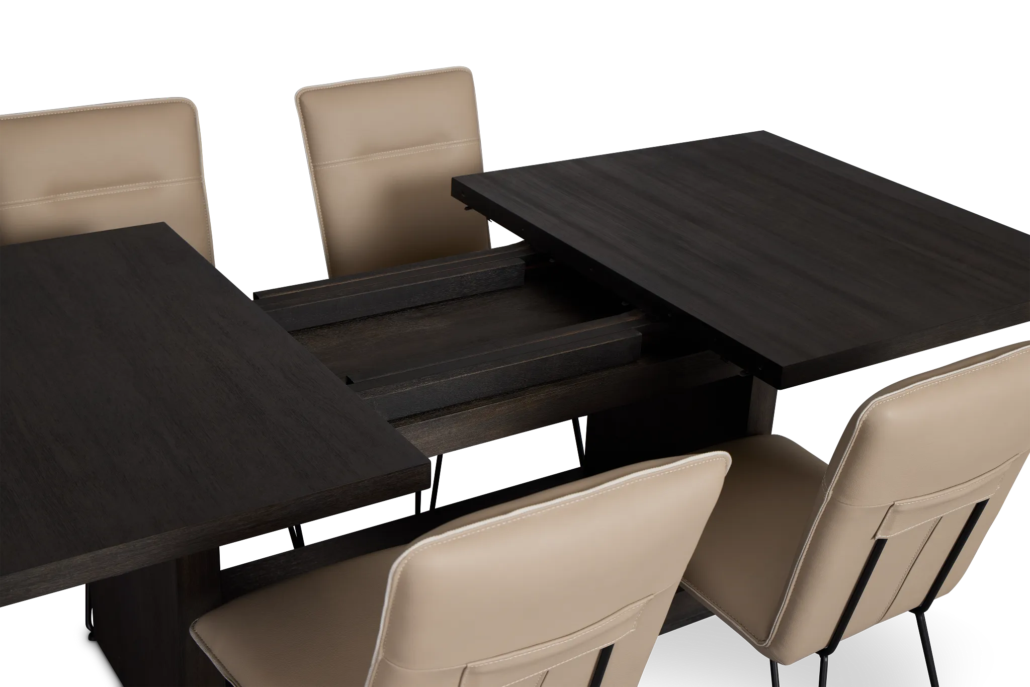 Madden Taupe Table & 4 Upholstered Chairs