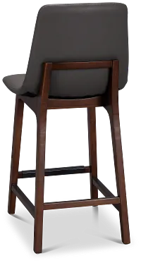 Hamilton Dark Gray Micro 24" Upholstered Barstool