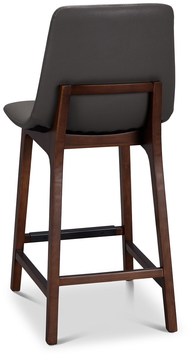 Hamilton Dark Gray Micro 24" Upholstered Barstool