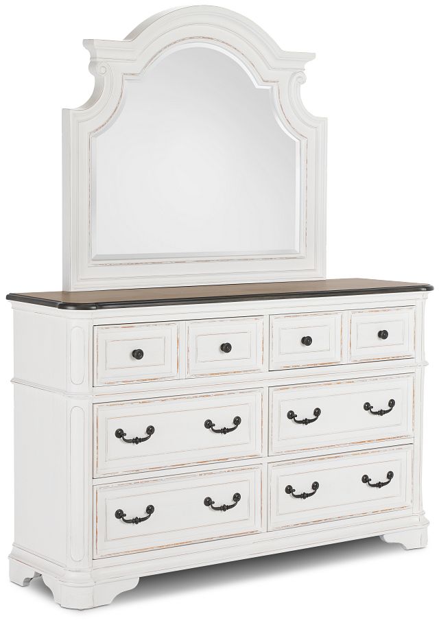Wilmington Two-tone 6-drawer Dresser & Mirror