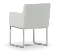 Miami White Micro Upholstered Arm Chair