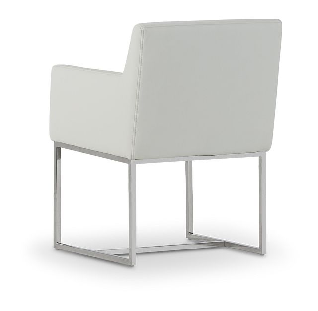 Miami White Micro Upholstered Arm Chair