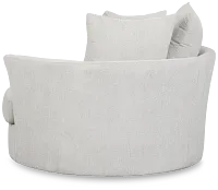 Everly Gray Fabric Swivel Chair