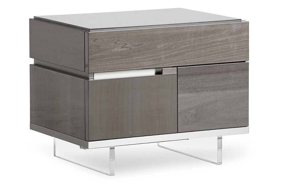 Athena Dark Gray Left Nightstand