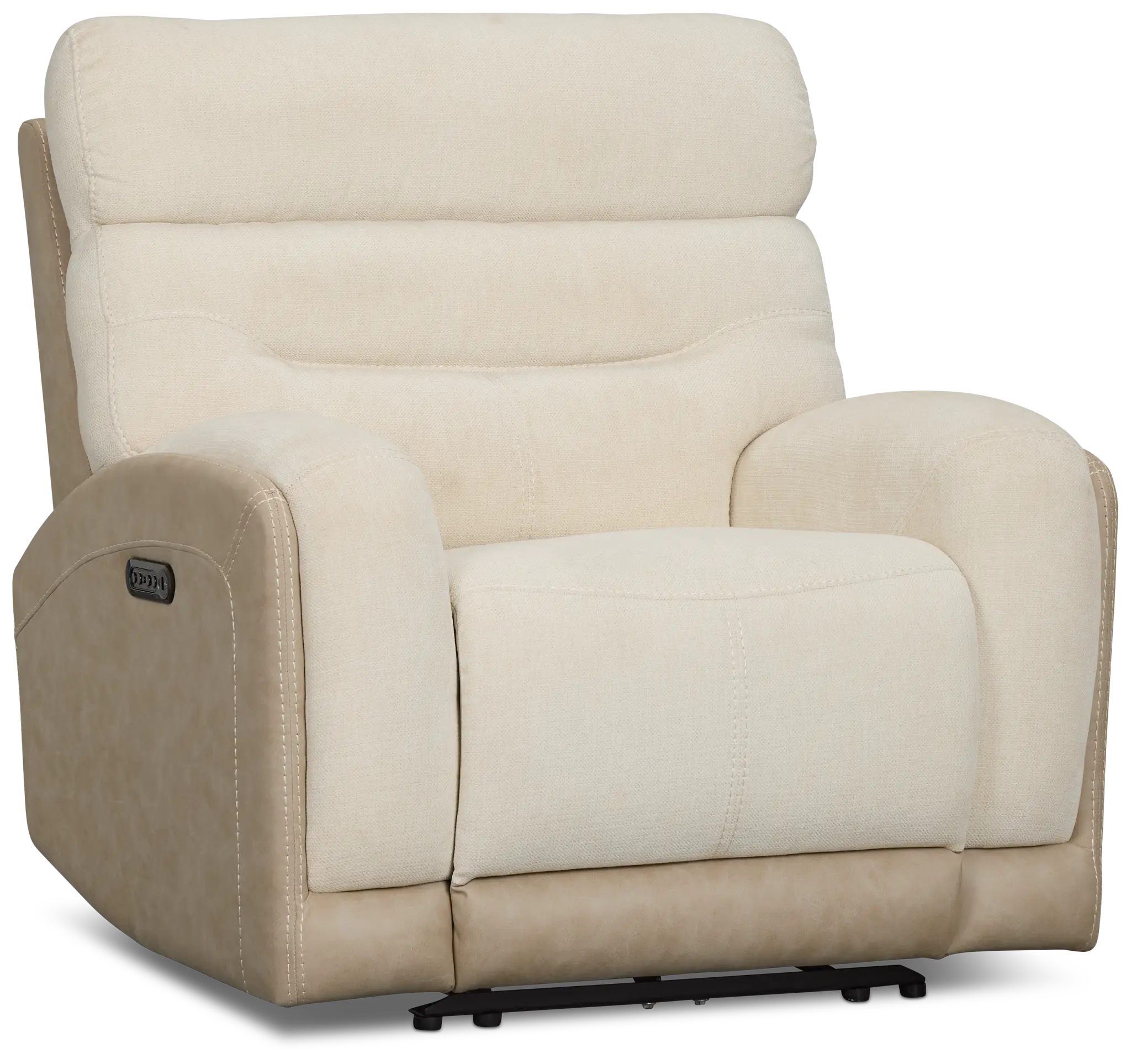 Travis Light Beige Fabric Power Recliner Travis Light Beige Fabric Power Recliner